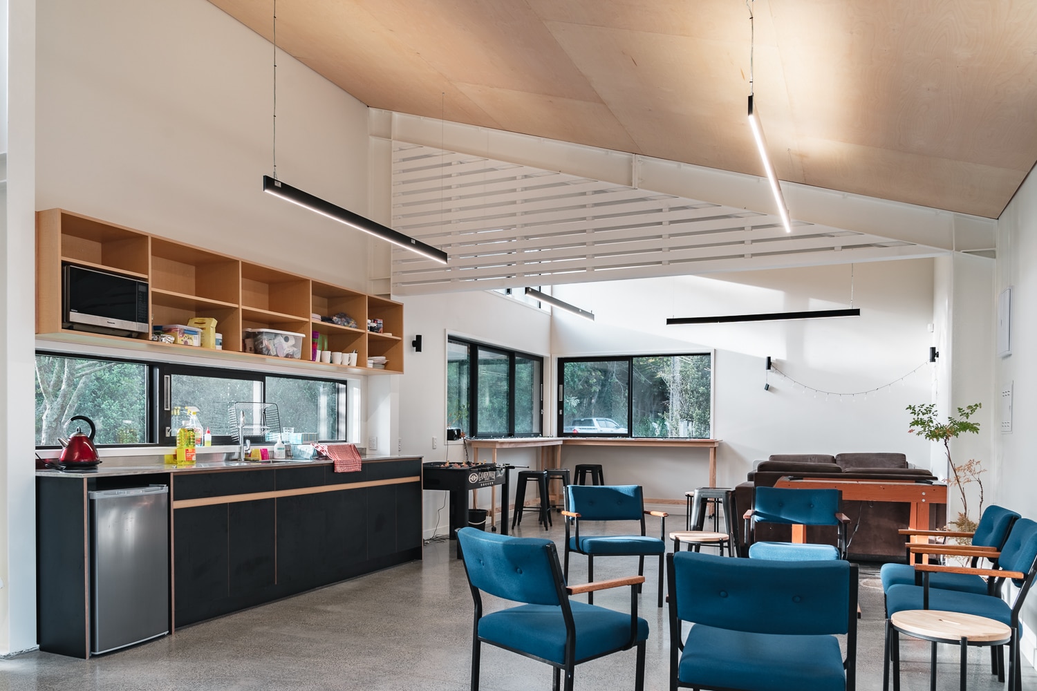 Modern church pavilion interior