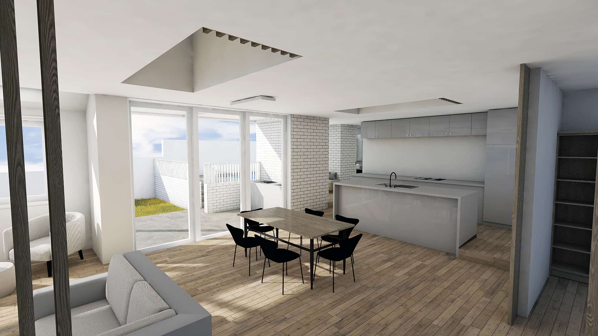 Open plan living space