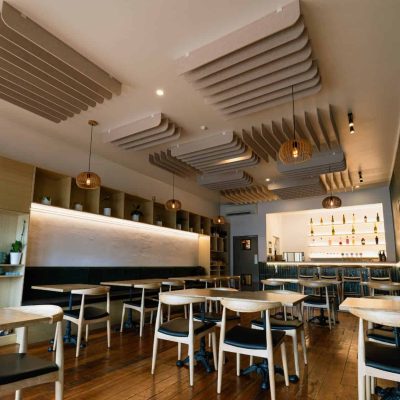 Elegant restaurant ceiling