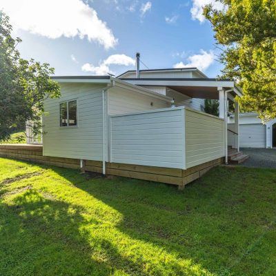 Corner home with lawn