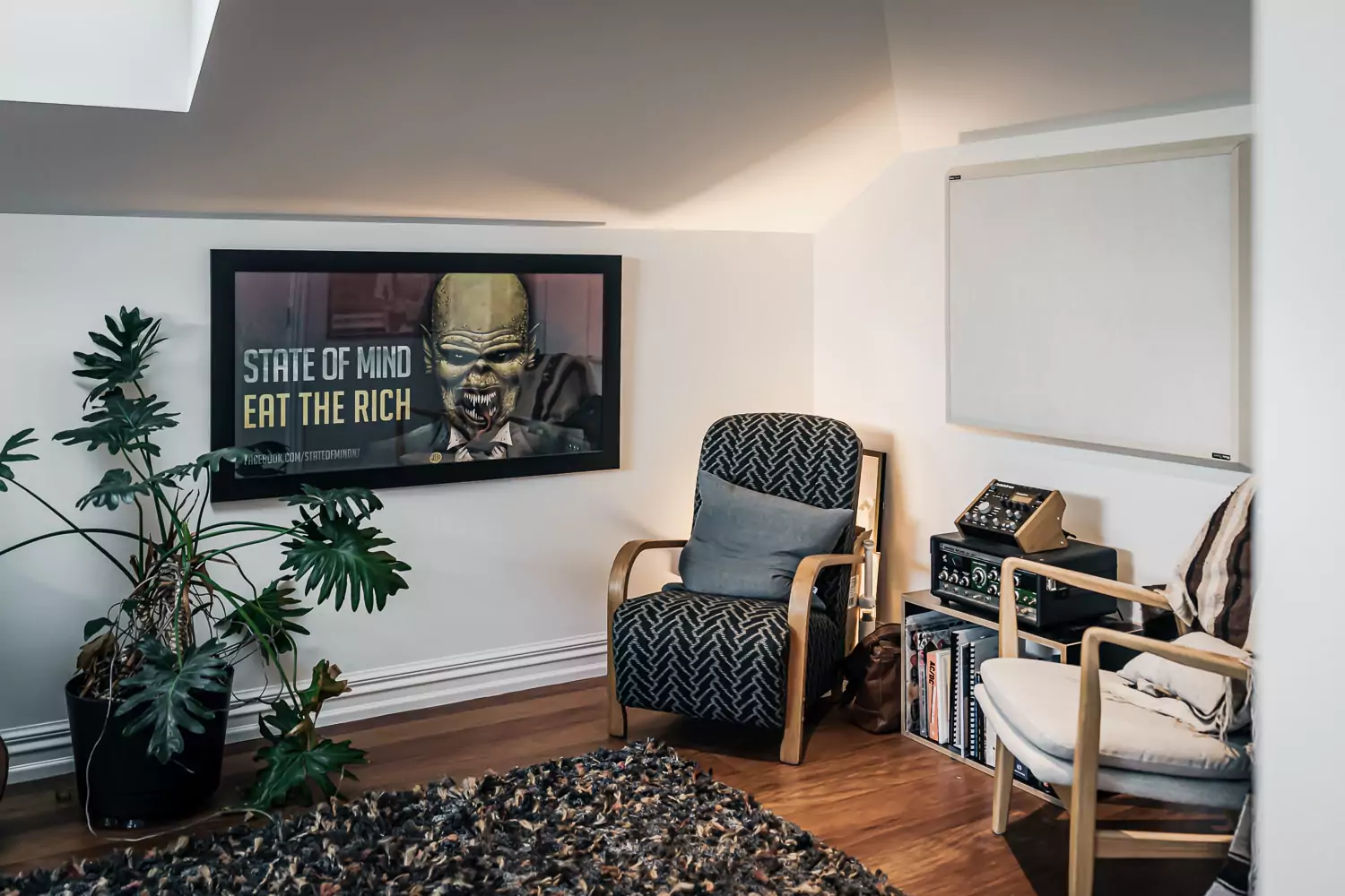 Cozy media corner