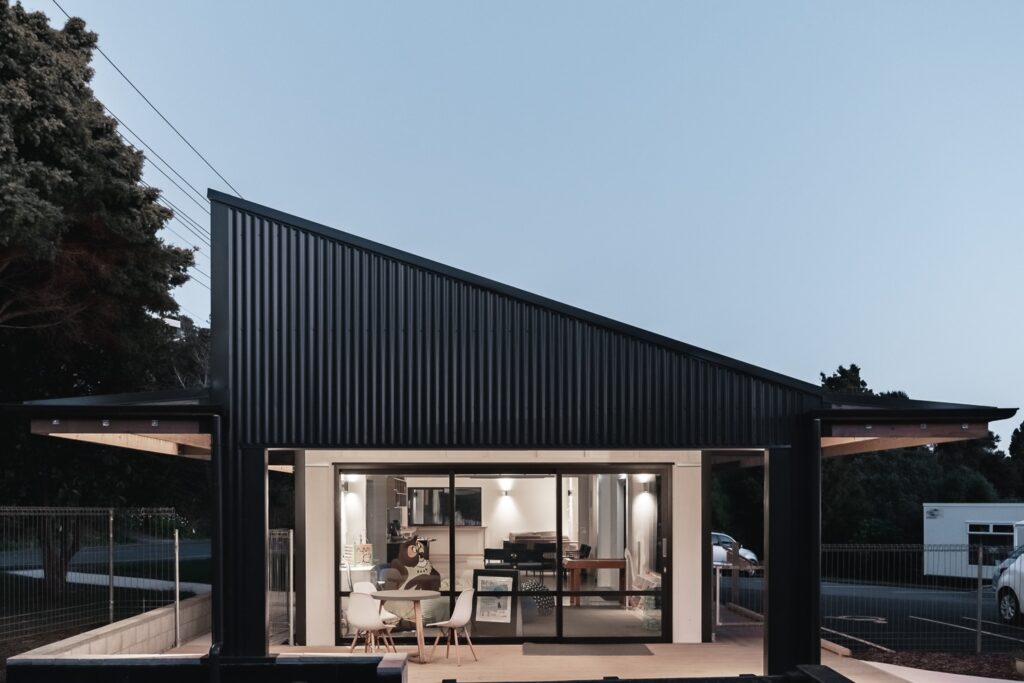 Modern church pavilion exterior