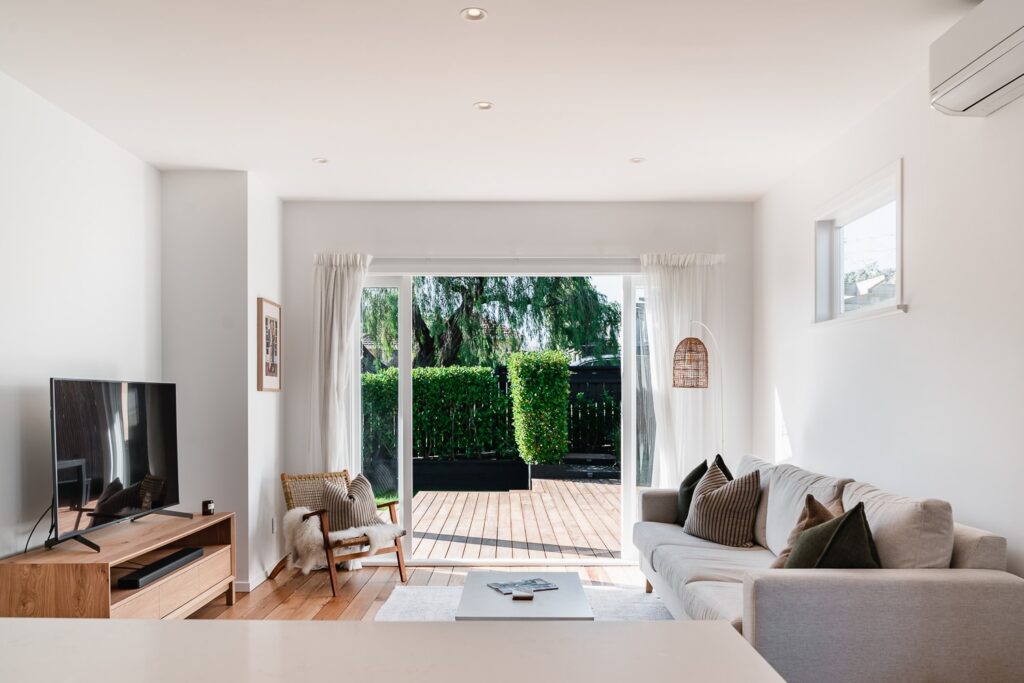 Bright living room patio