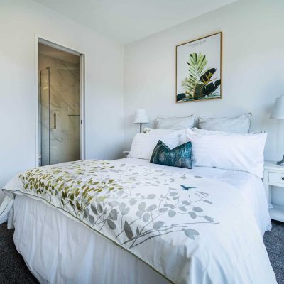 Bright modern bedroom interior