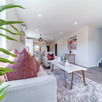 Bright open-plan living space