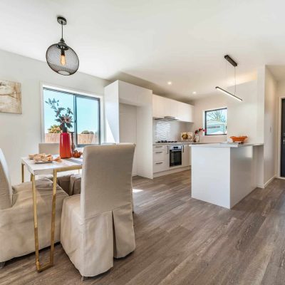 Open kitchen dining area